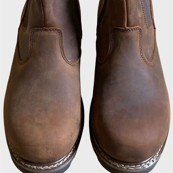 NWB Ad Tec 6" Crazy Horse Soft Toe Chelsea Work Boots Men's 11.5W Leather Rugged - Picture 7 of 16